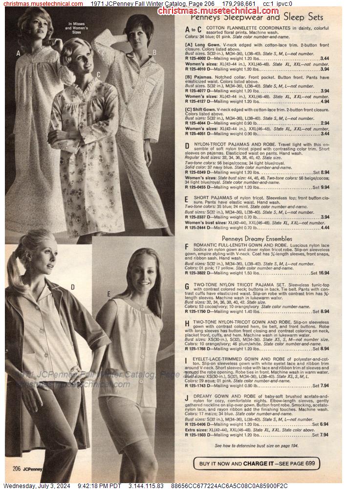 1971 JCPenney Fall Winter Catalog, Page 206