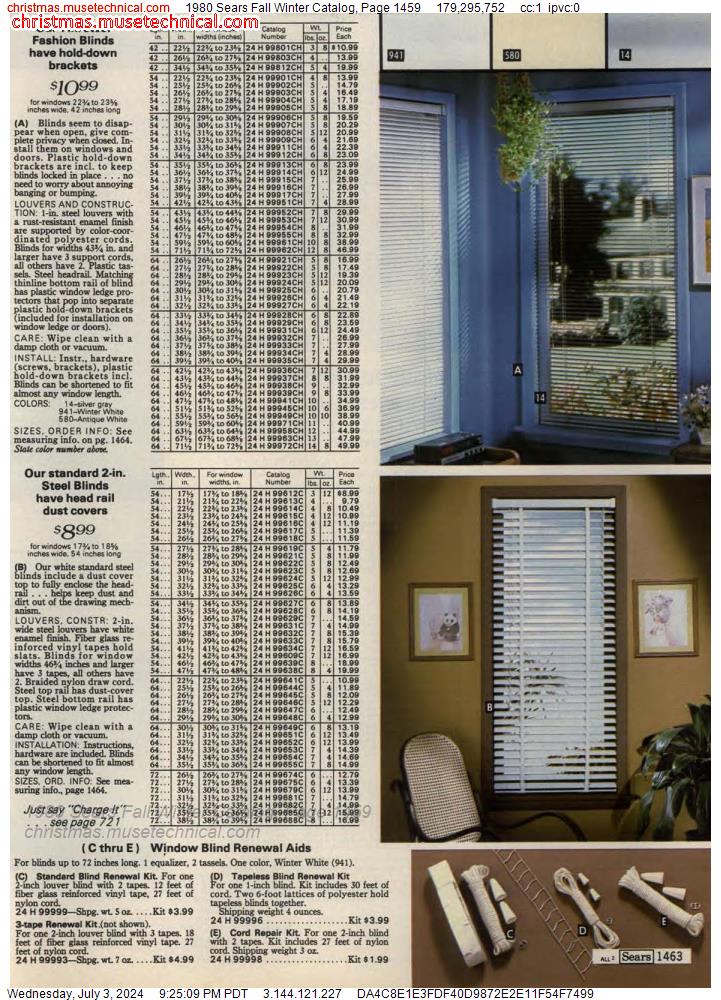 1980 Sears Fall Winter Catalog, Page 1459