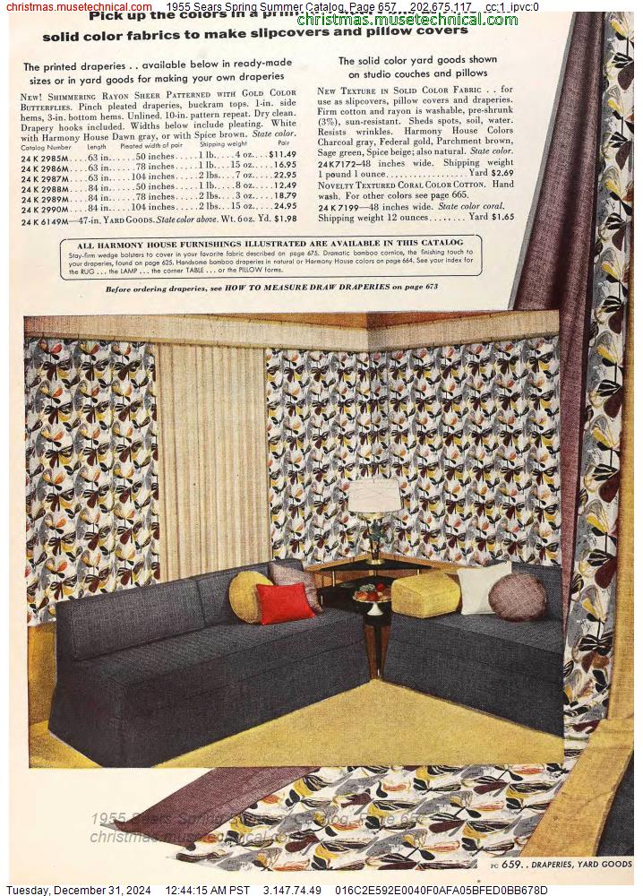 1955 Sears Spring Summer Catalog, Page 657