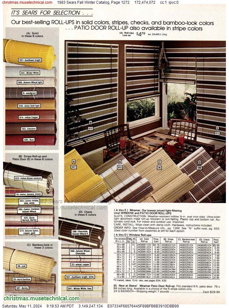 1983 Sears Fall Winter Catalog, Page 1272