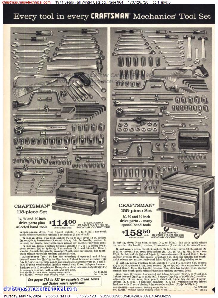 1971 Sears Fall Winter Catalog, Page 964