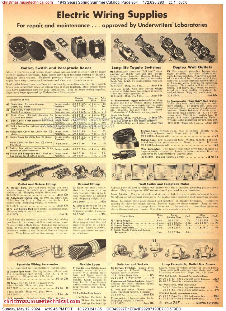 1943 Sears Spring Summer Catalog, Page 954
