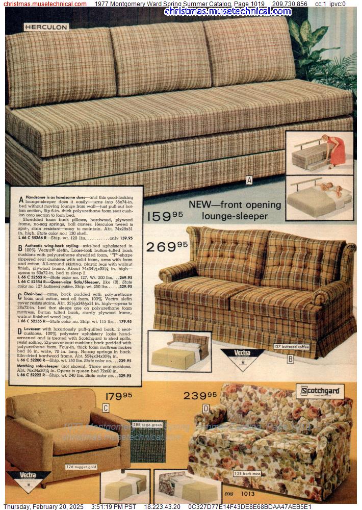 1977 Montgomery Ward Spring Summer Catalog, Page 1019