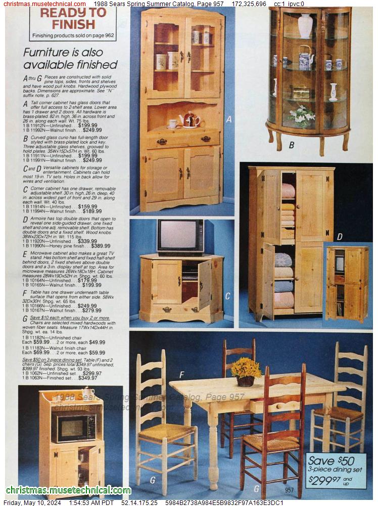 1988 Sears Spring Summer Catalog, Page 957