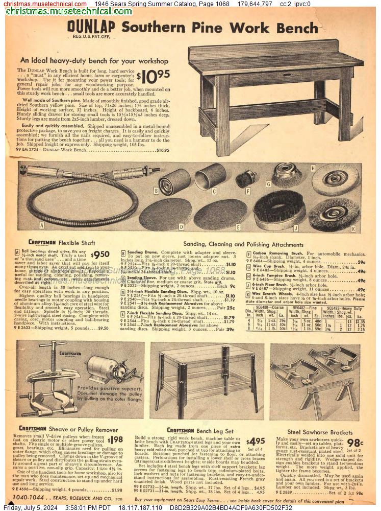 1946 Sears Spring Summer Catalog, Page 1068