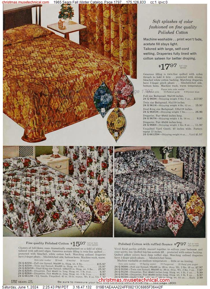 1965 Sears Fall Winter Catalog, Page 1797