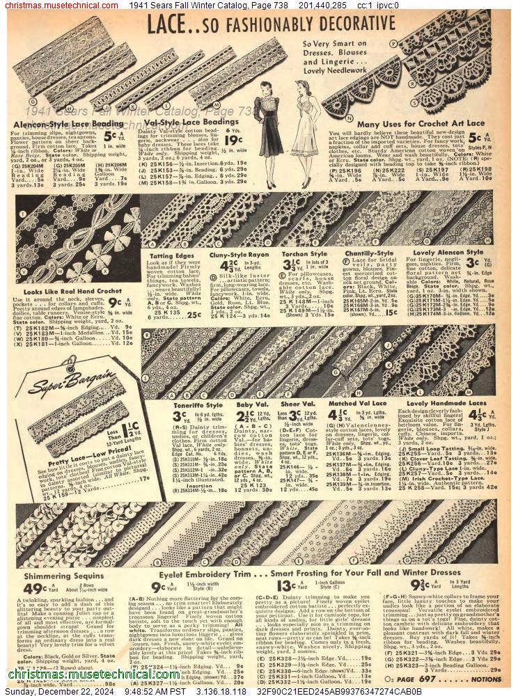 1941 Sears Fall Winter Catalog, Page 738