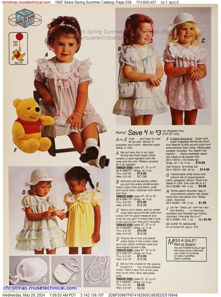 1987 Sears Spring Summer Catalog, Page 259