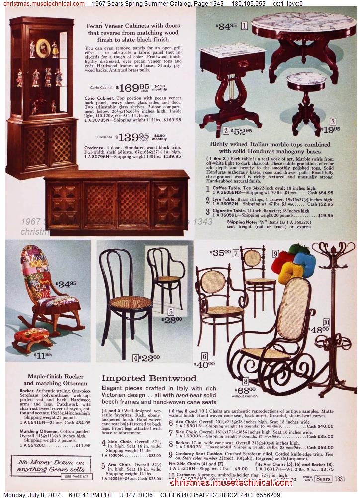 1967 Sears Spring Summer Catalog, Page 1343