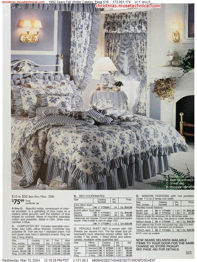 1992 Sears Fall Winter Catalog, Page 519