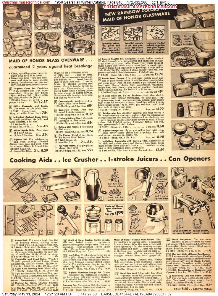 1950 Sears Fall Winter Catalog, Page 846