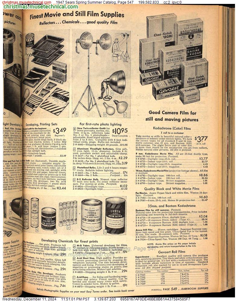 1947 Sears Spring Summer Catalog, Page 547