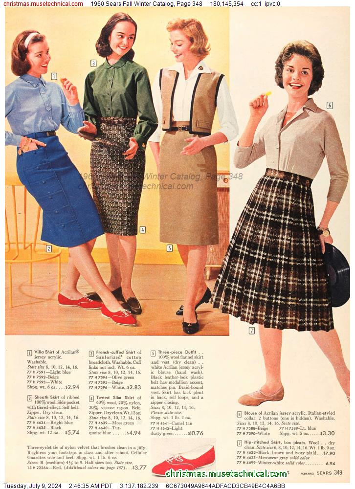 1960 Sears Fall Winter Catalog, Page 348