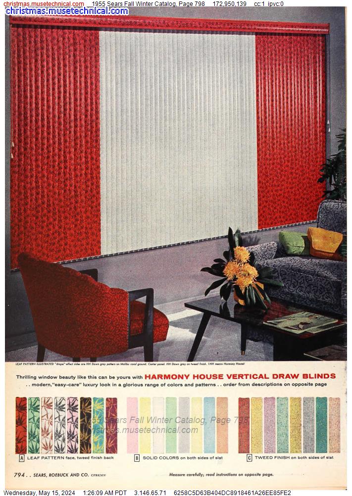 1955 Sears Fall Winter Catalog, Page 798