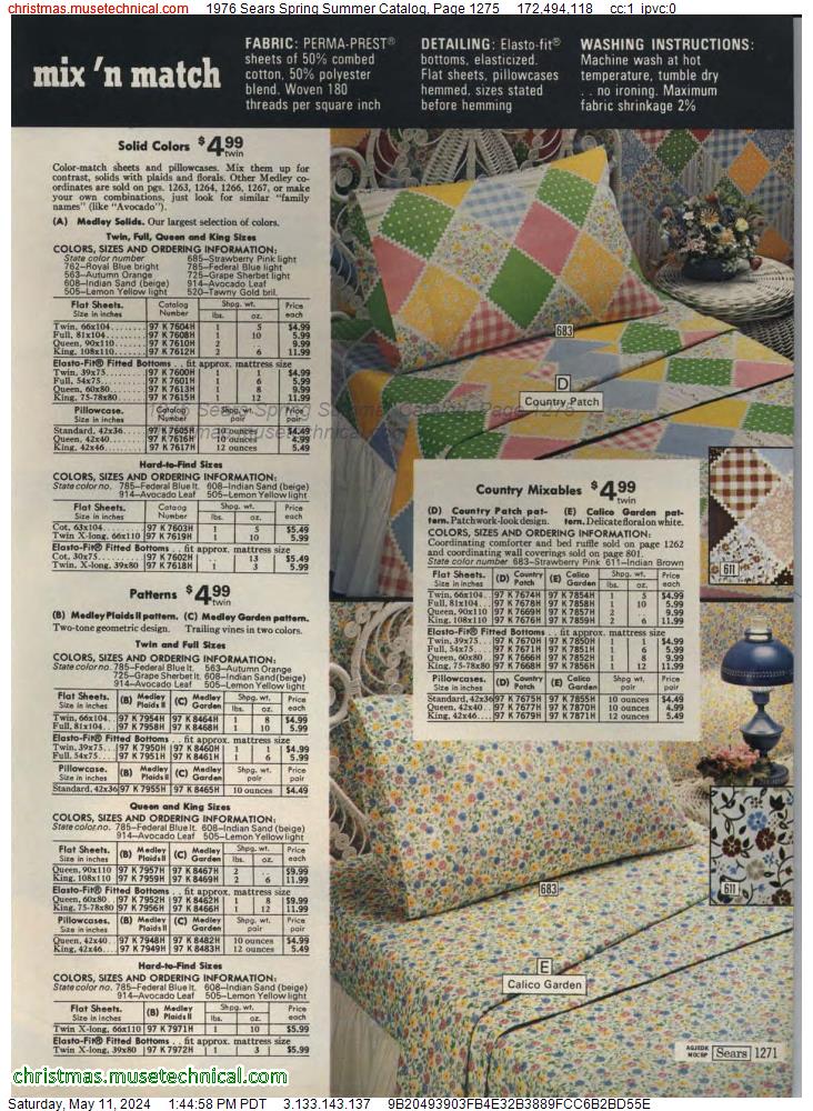 1976 Sears Spring Summer Catalog, Page 1275
