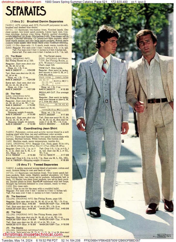 1980 Sears Spring Summer Catalog, Page 521