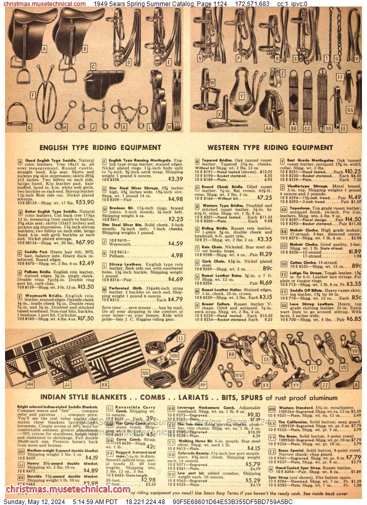 1949 Sears Spring Summer Catalog, Page 1124