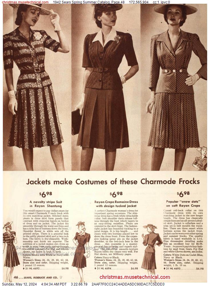 1942 Sears Spring Summer Catalog, Page 48