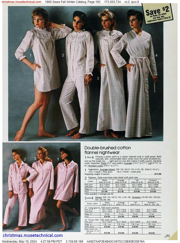 1985 Sears Fall Winter Catalog, Page 193