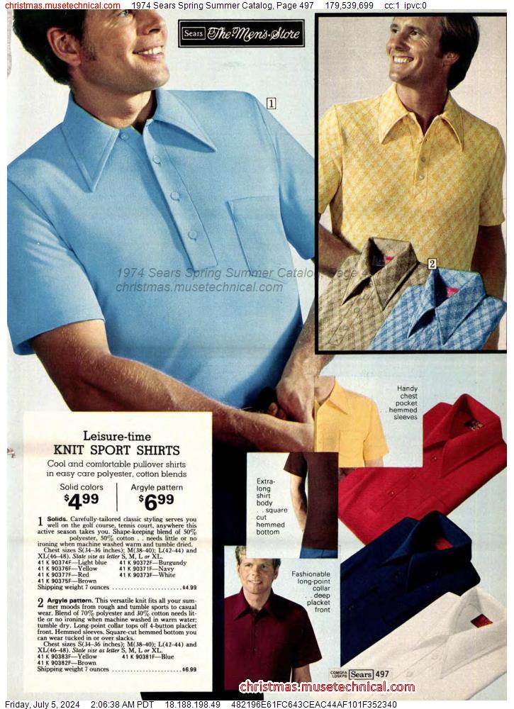 1974 Sears Spring Summer Catalog, Page 497