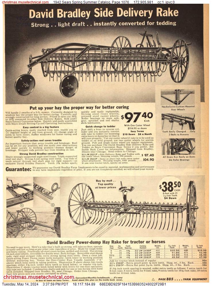 1942 Sears Spring Summer Catalog, Page 1076