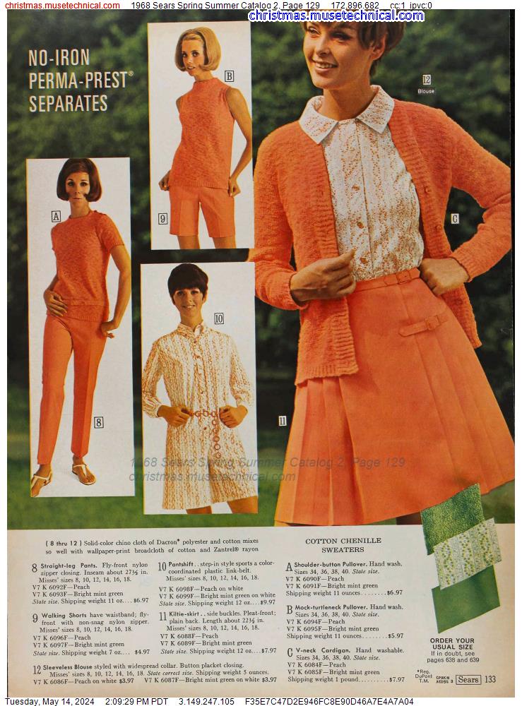 1968 Sears Spring Summer Catalog 2, Page 129