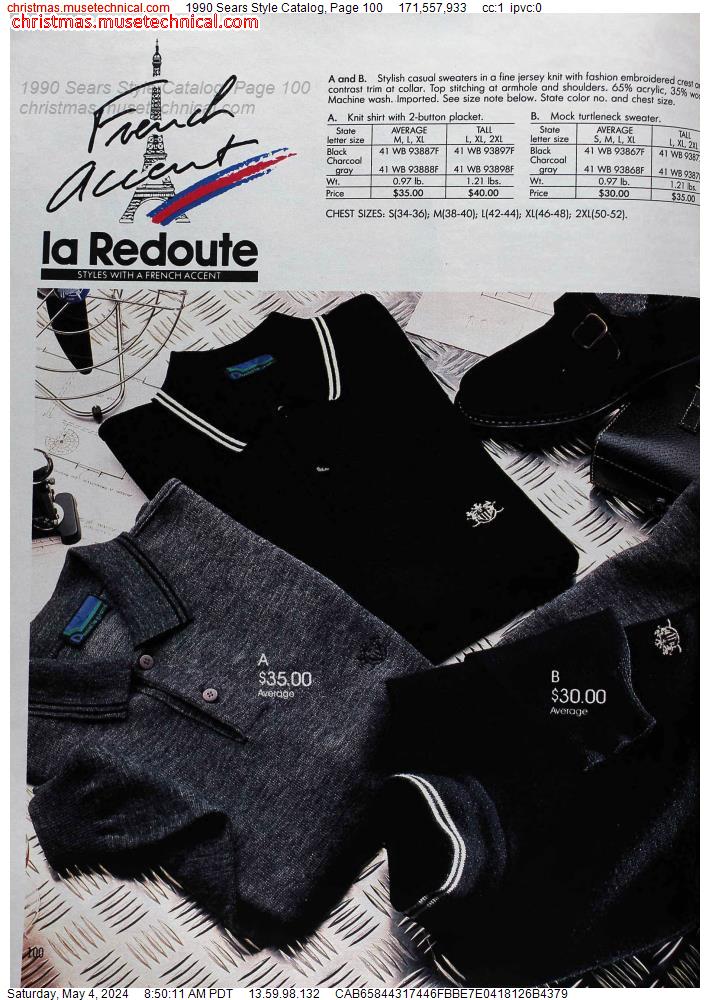 1990 Sears Style Catalog, Page 100