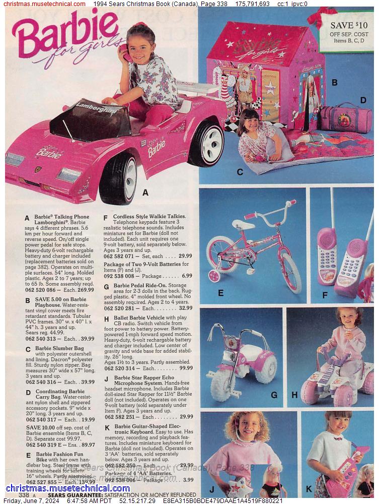 1994 Sears Christmas Book (Canada), Page 338
