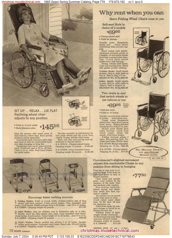 1965 Sears Spring Summer Catalog, Page 776