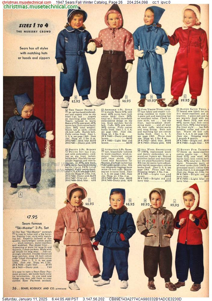 1947 Sears Fall Winter Catalog, Page 26