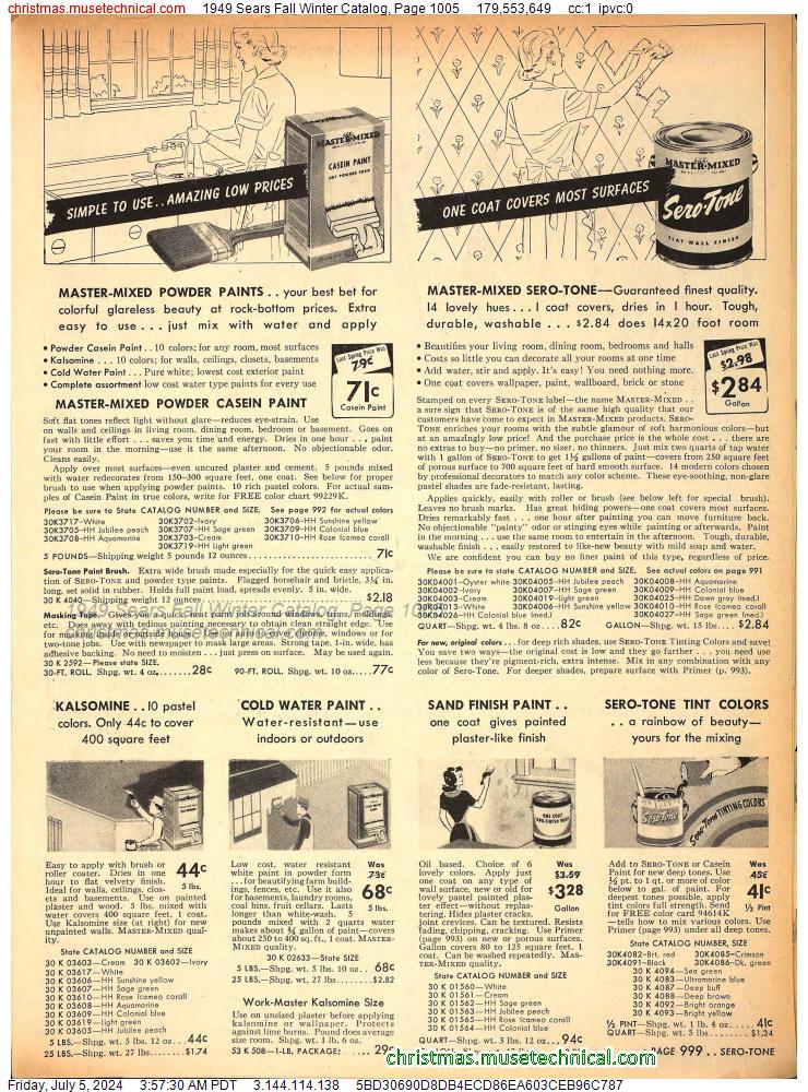1949 Sears Fall Winter Catalog, Page 1005