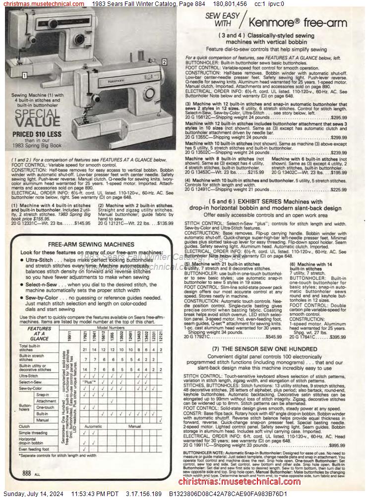 1983 Sears Fall Winter Catalog, Page 884