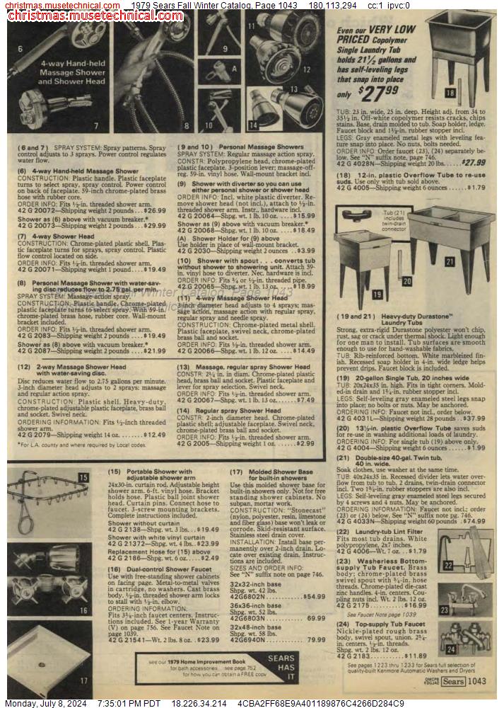 1979 Sears Fall Winter Catalog, Page 1043