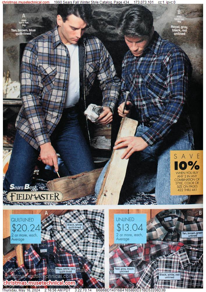 1990 Sears Fall Winter Style Catalog, Page 434