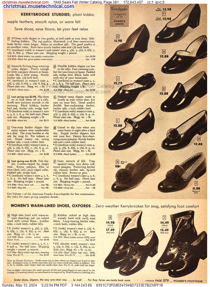 1949 Sears Fall Winter Catalog, Page 381