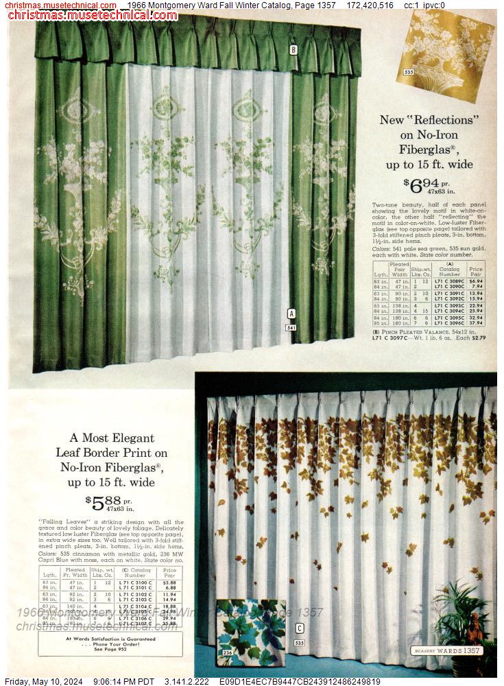 1966 Montgomery Ward Fall Winter Catalog, Page 1357