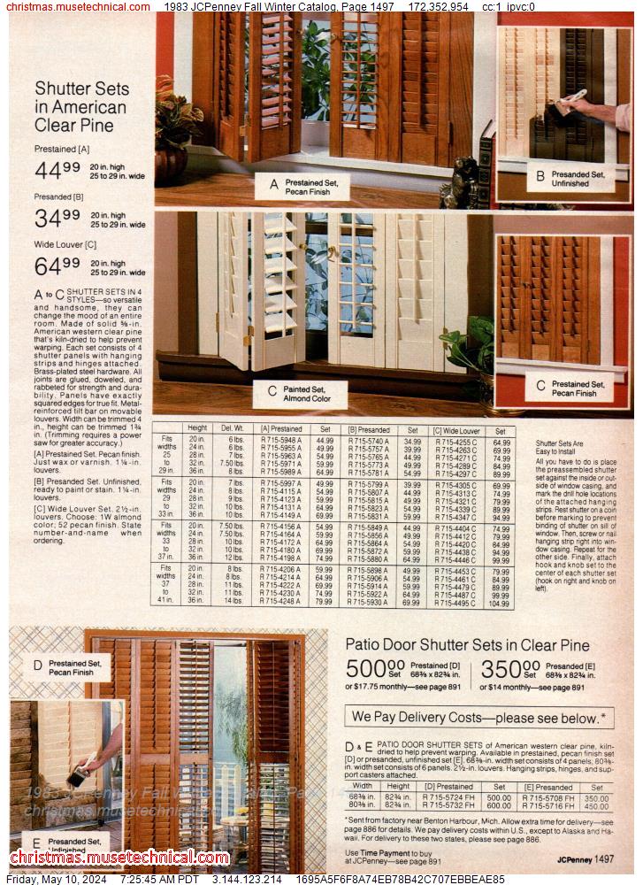 1983 JCPenney Fall Winter Catalog, Page 1497