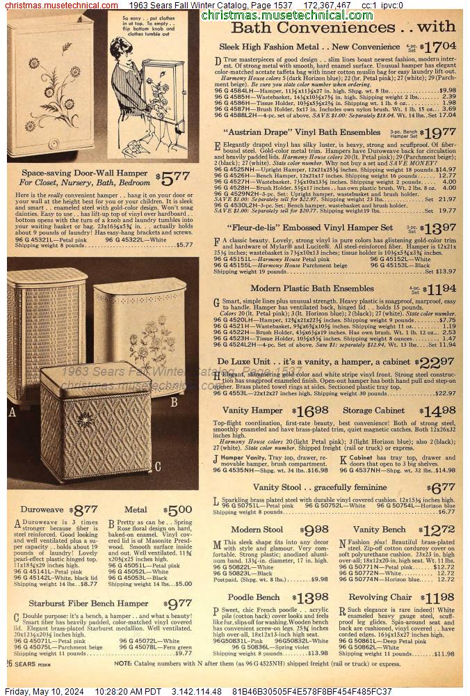 1963 Sears Fall Winter Catalog, Page 1537
