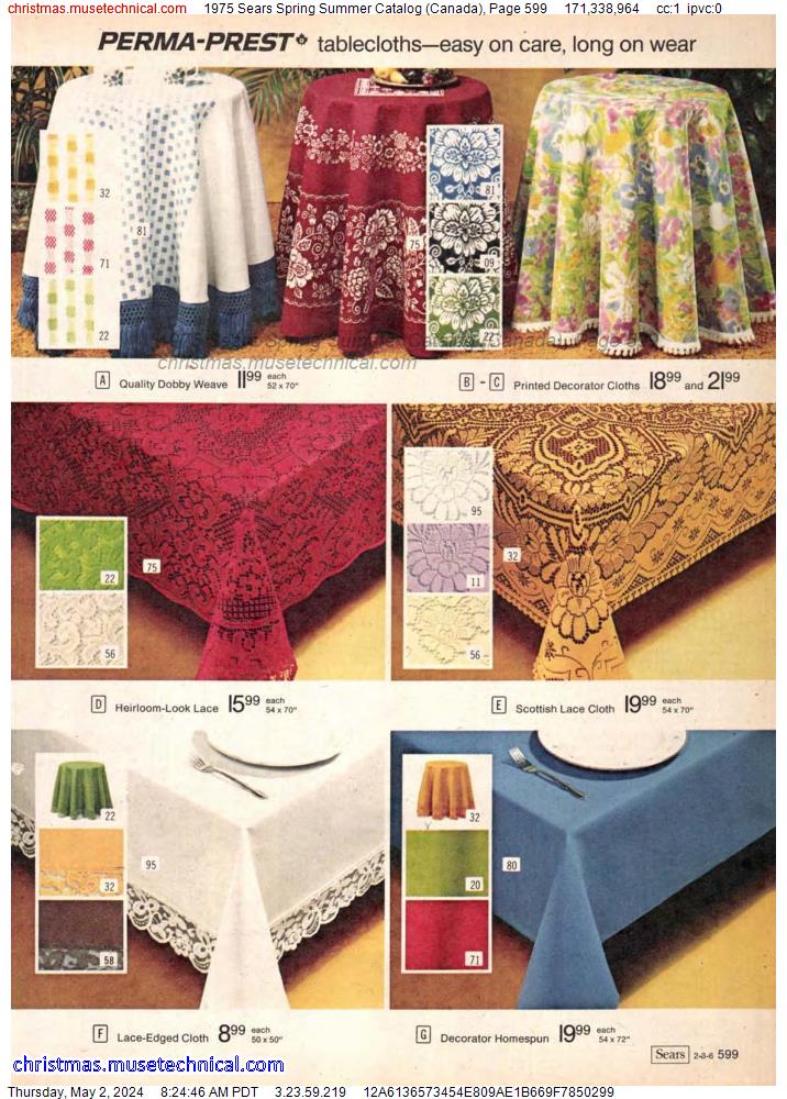 1975 Sears Spring Summer Catalog (Canada), Page 599