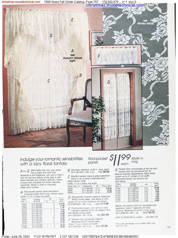 1988 Sears Fall Winter Catalog, Page 797