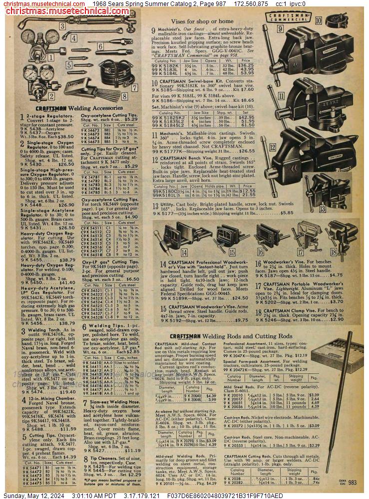 1968 Sears Spring Summer Catalog 2, Page 987