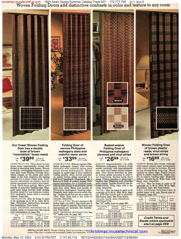 1981 Sears Spring Summer Catalog, Page 907