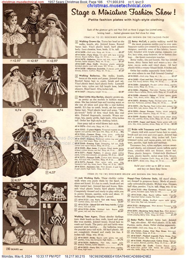 1957 Sears Christmas Book, Page 186