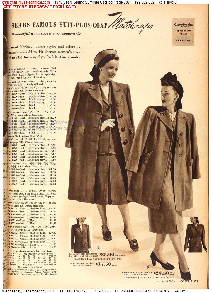 1948 Sears Spring Summer Catalog, Page 207