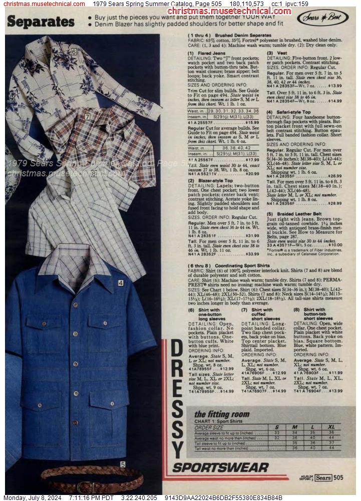 1979 Sears Spring Summer Catalog, Page 505
