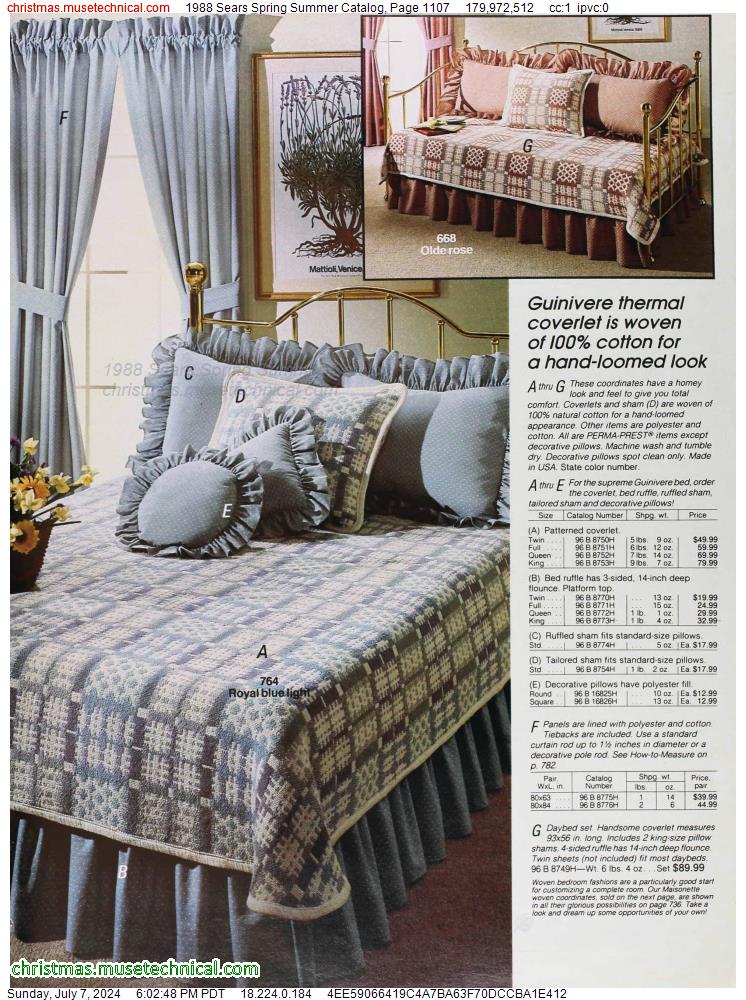 1988 Sears Spring Summer Catalog, Page 1107