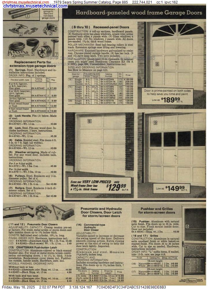 1979 Sears Spring Summer Catalog, Page 885
