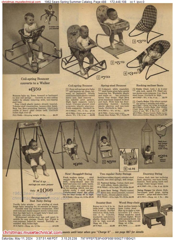 1962 Sears Spring Summer Catalog, Page 488