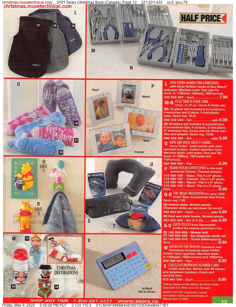 2001 Sears Christmas Book (Canada), Page 13