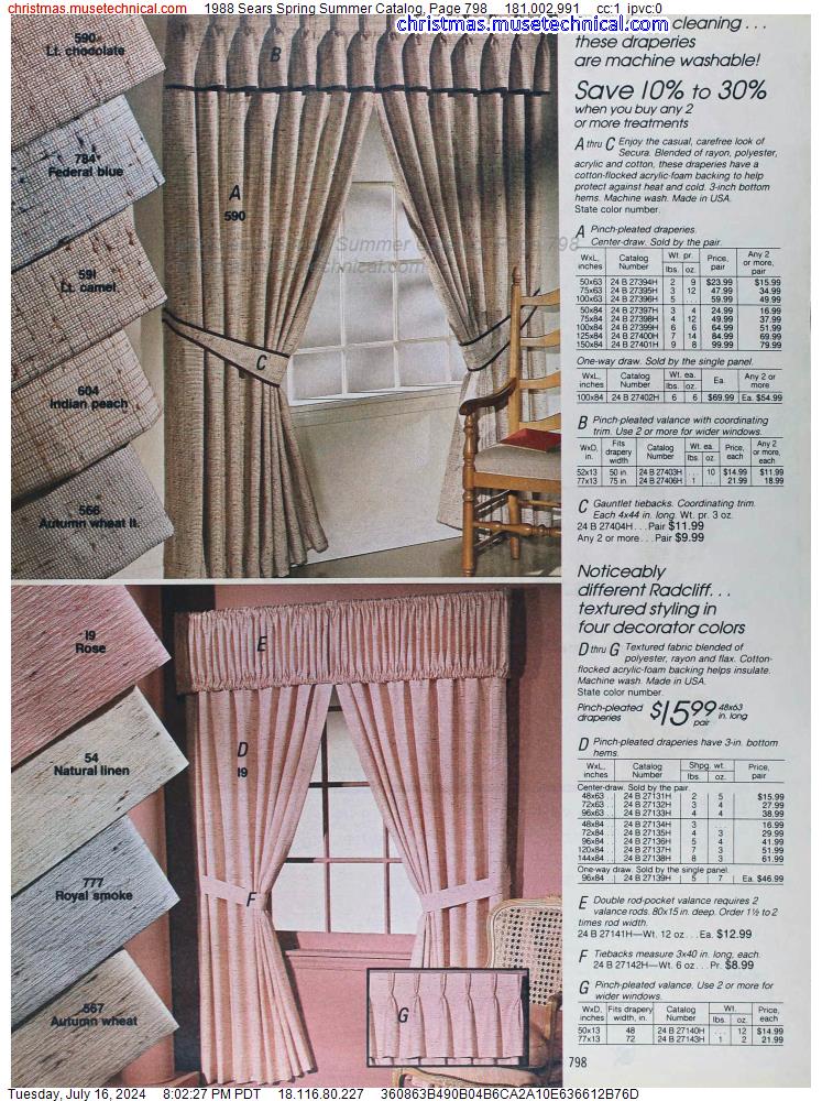 1988 Sears Spring Summer Catalog, Page 798